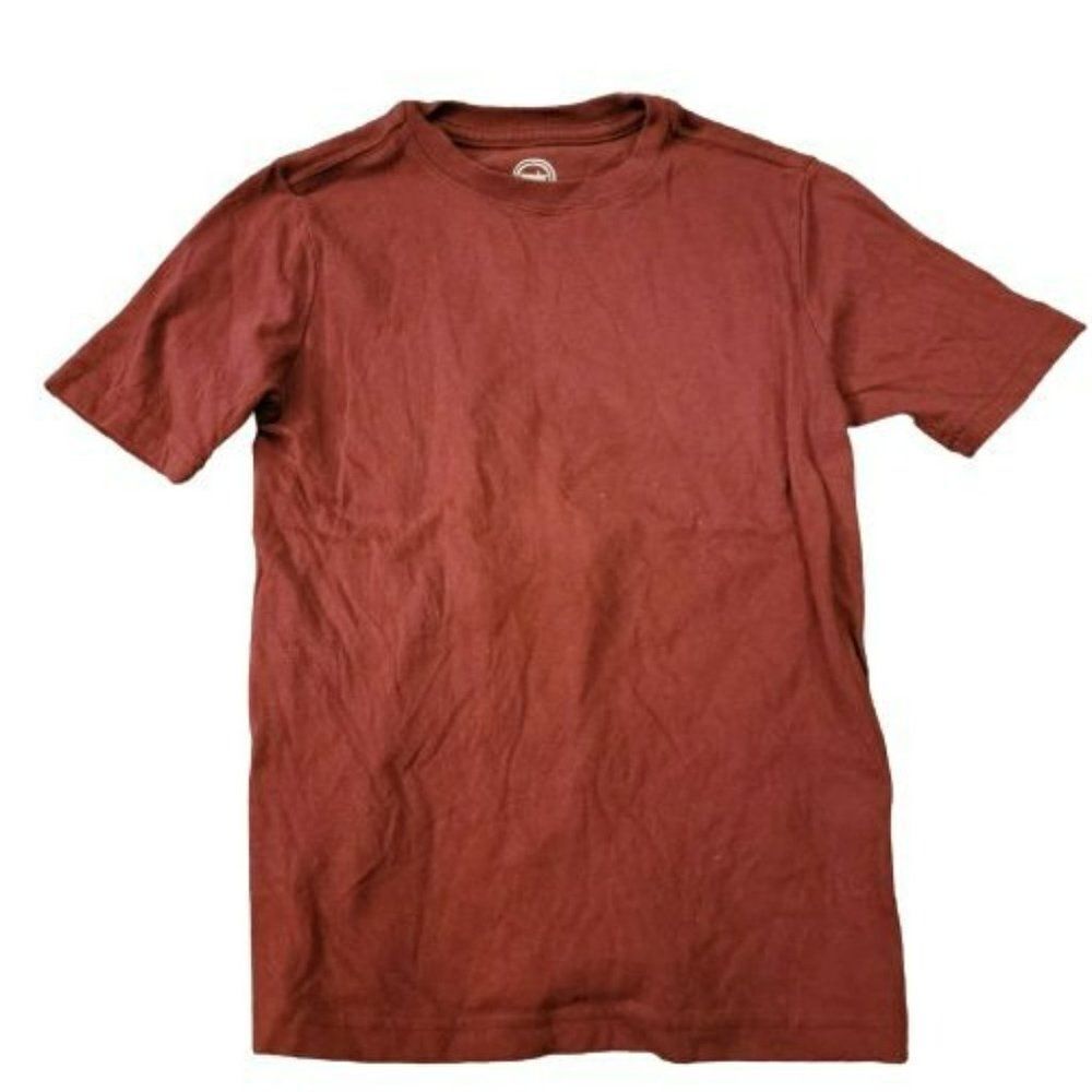 Wonder Nation Girls Burgundy Short Sleeve Crew Neck Pullover T Shirt Size S (6/7